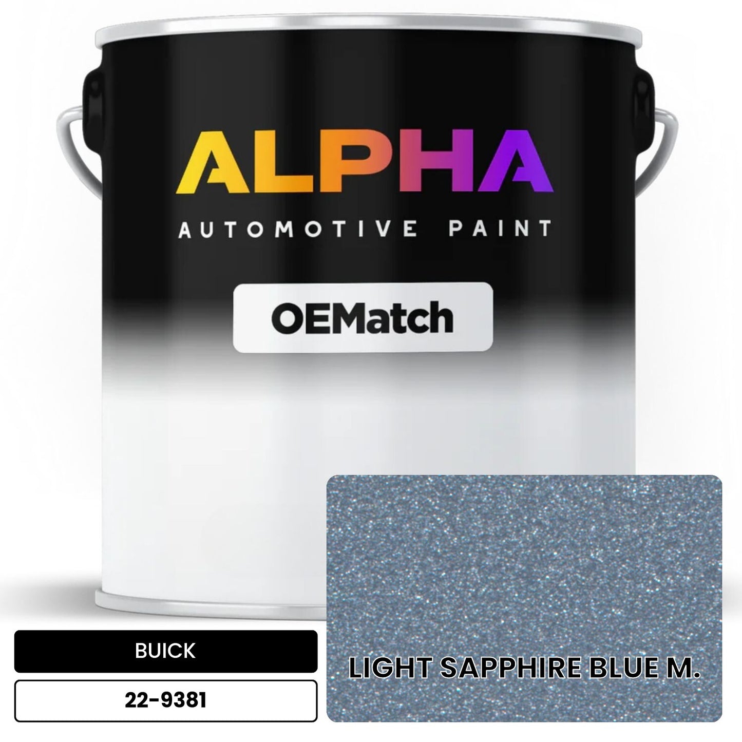 BUICK LIGHT SAPPHIRE BLUE M. 22-9381 OEMatch Basecoat