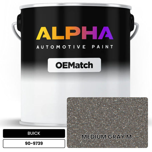 BUICK MEDIUM GRAY M. 90-9739 OEMatch Basecoat