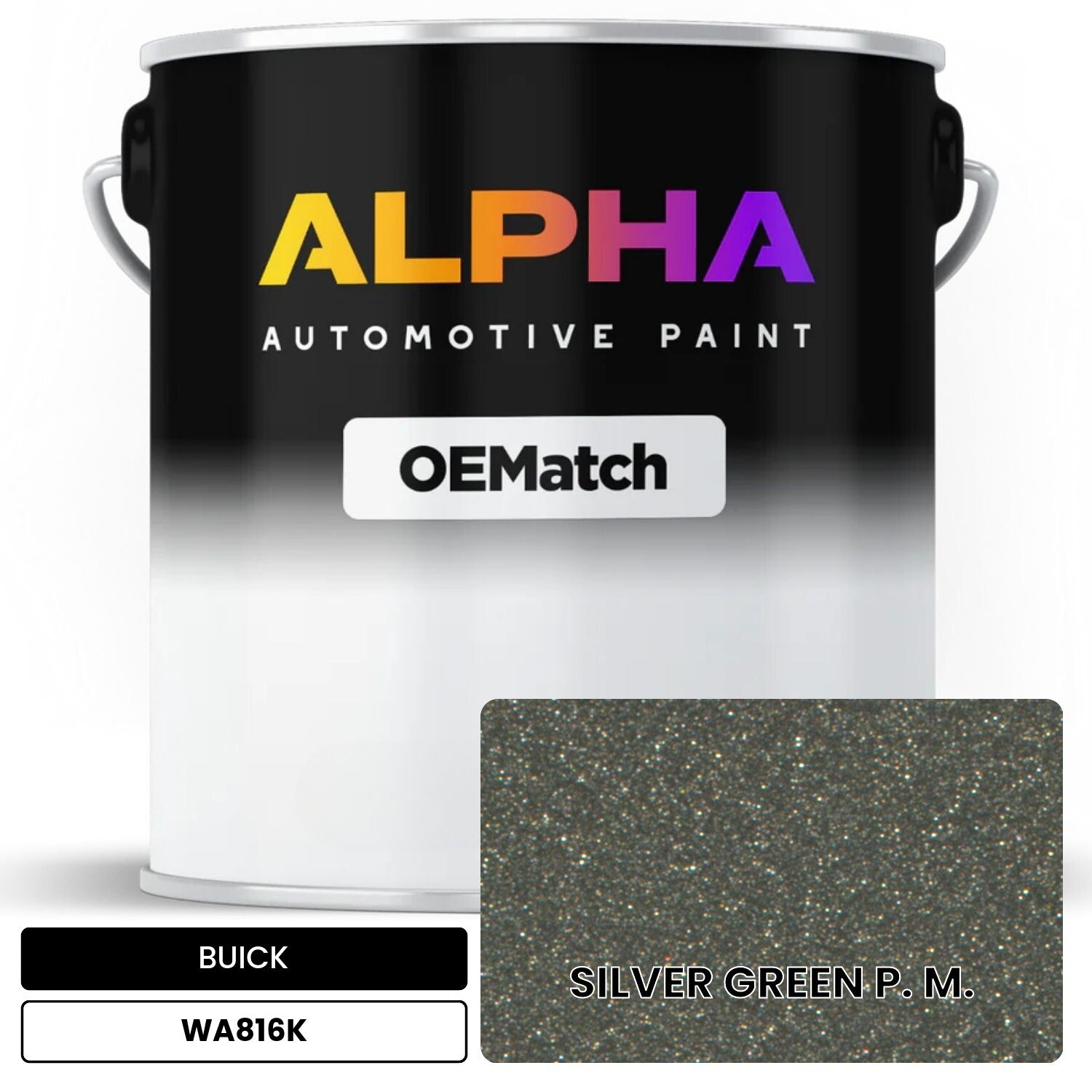 BUICK SILVER GREEN P. M. WA816K OEMatch Basecoat