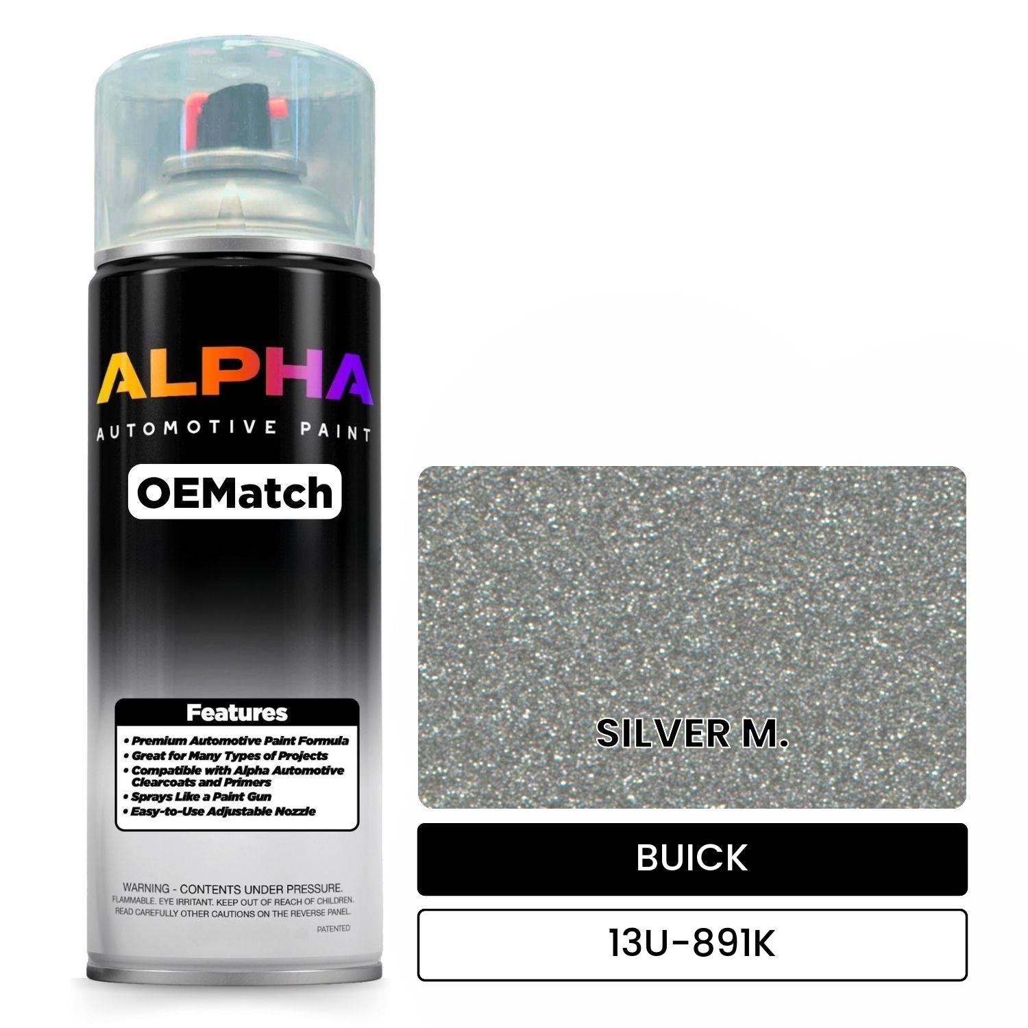 BUICK SILVER M. 13U-891K OEMatch Spraycan