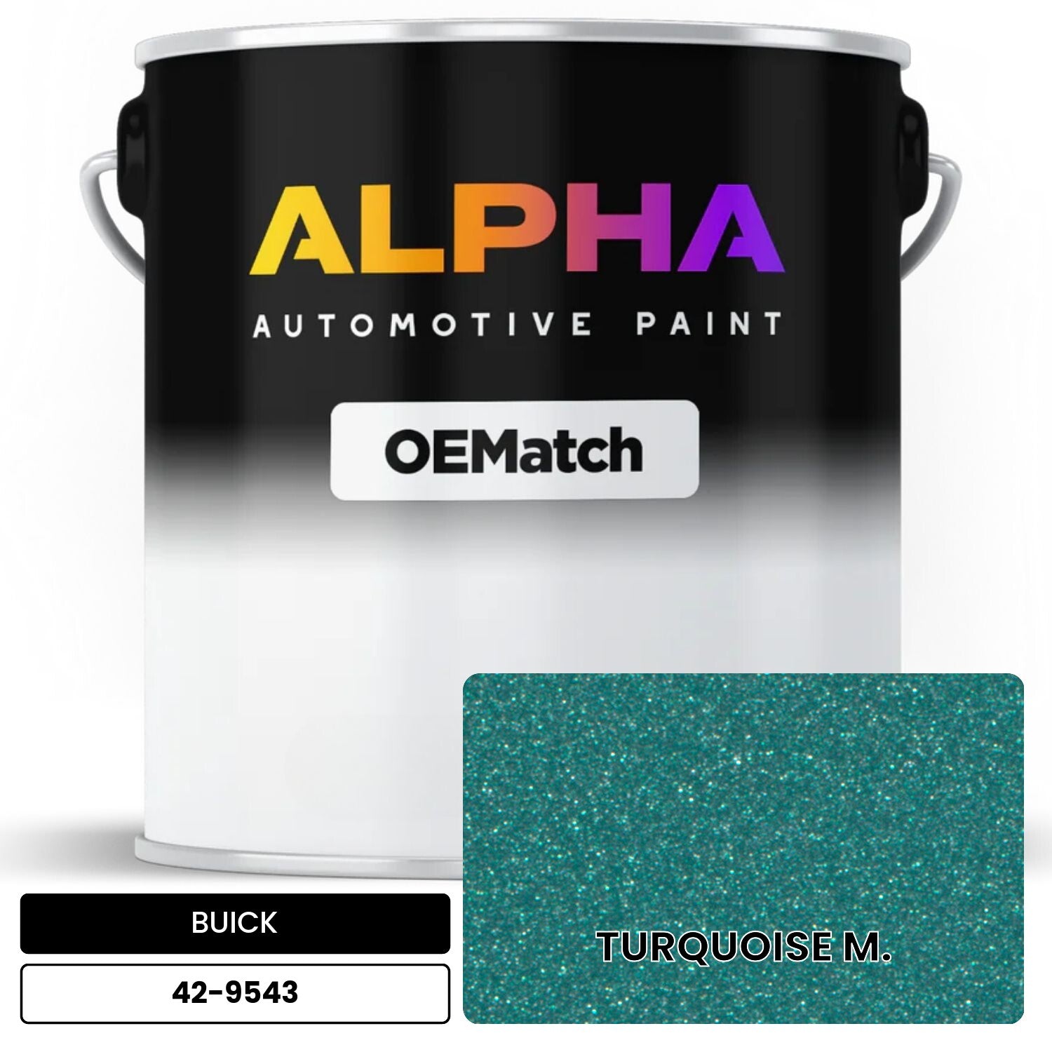 BUICK TURQUOISE M. 42-9543 OEMatch Basecoat