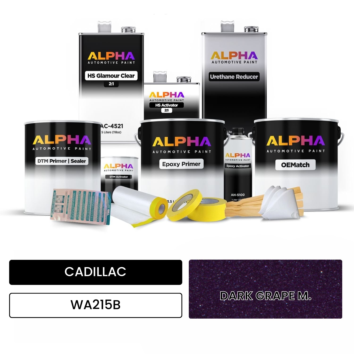 CADILLAC DARK GRAPE M. WA215B OEMatch Vehicle Paint Kit