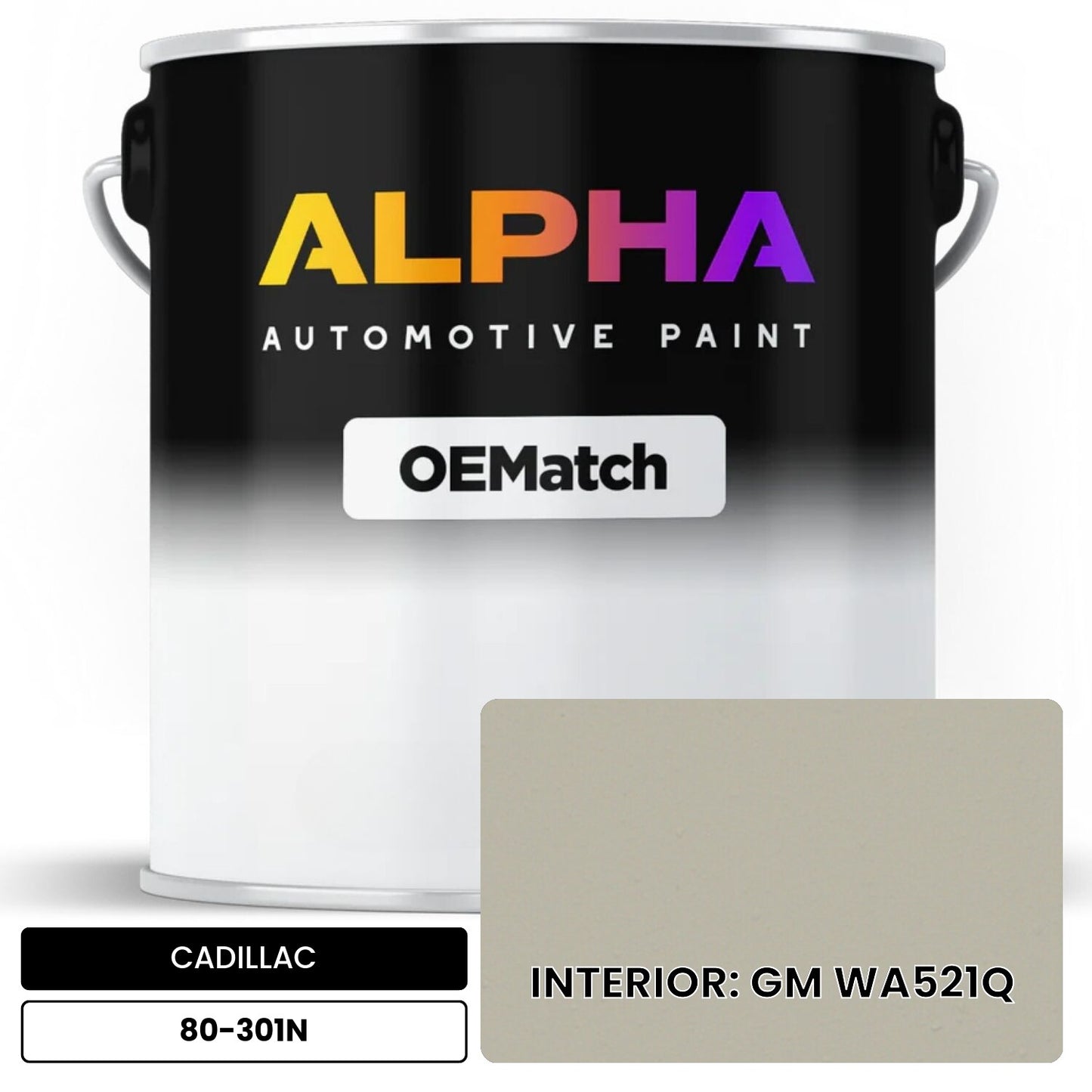 CADILLAC INTERIOR: GM WA521Q 80-301N OEMatch Basecoat