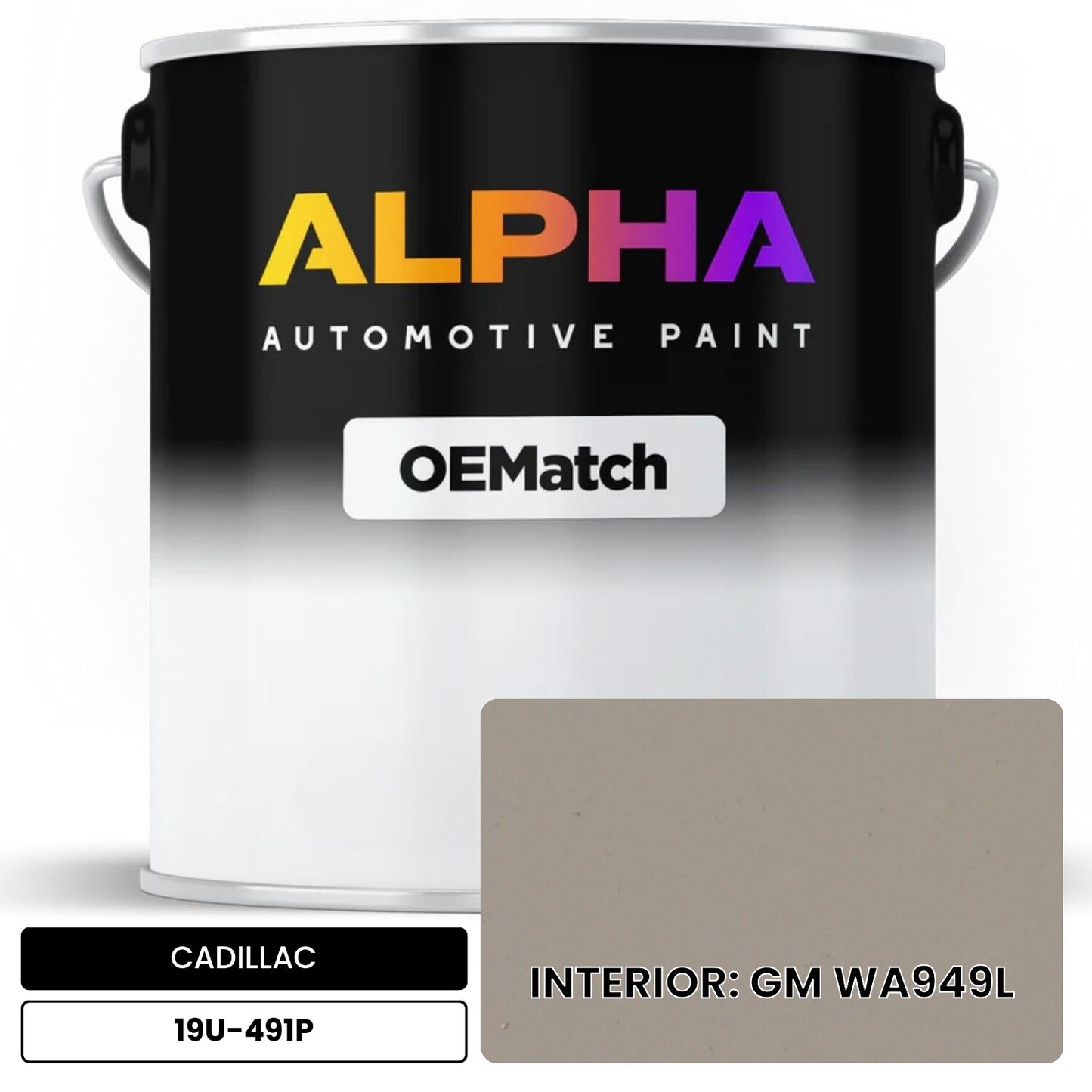 CADILLAC INTERIOR: GM WA949L 19U-491P OEMatch Basecoat