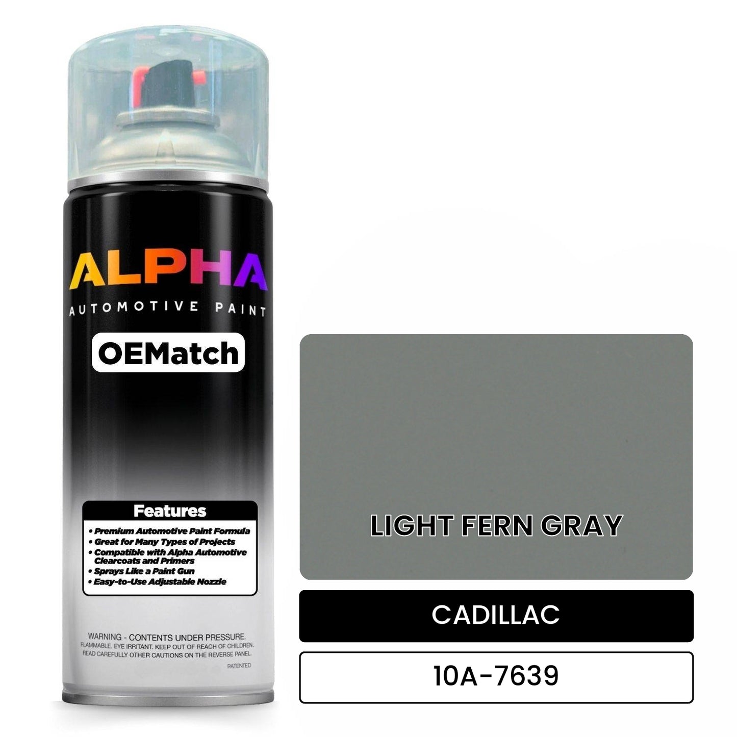 CADILLAC LIGHT FERN GRAY 10A-7639 OEMatch Spraycan
