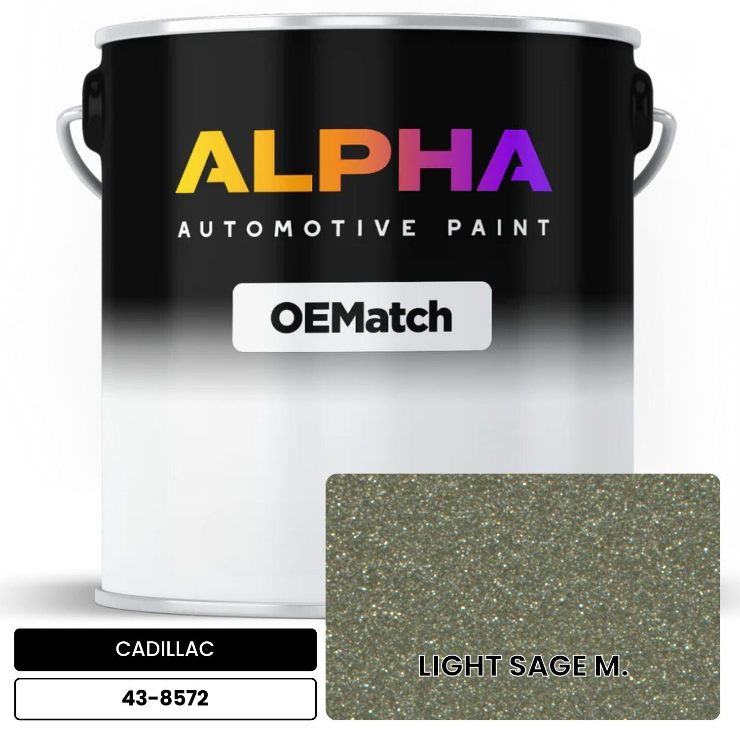 CADILLAC LIGHT SAGE M. 43-8572 OEMatch Basecoat