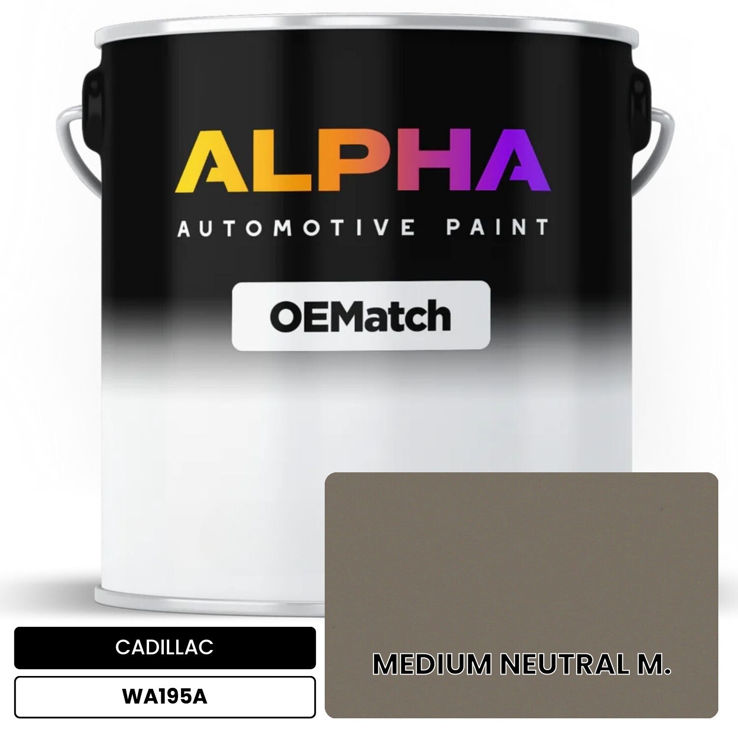 CADILLAC MEDIUM NEUTRAL M. WA195A OEMatch Basecoat
