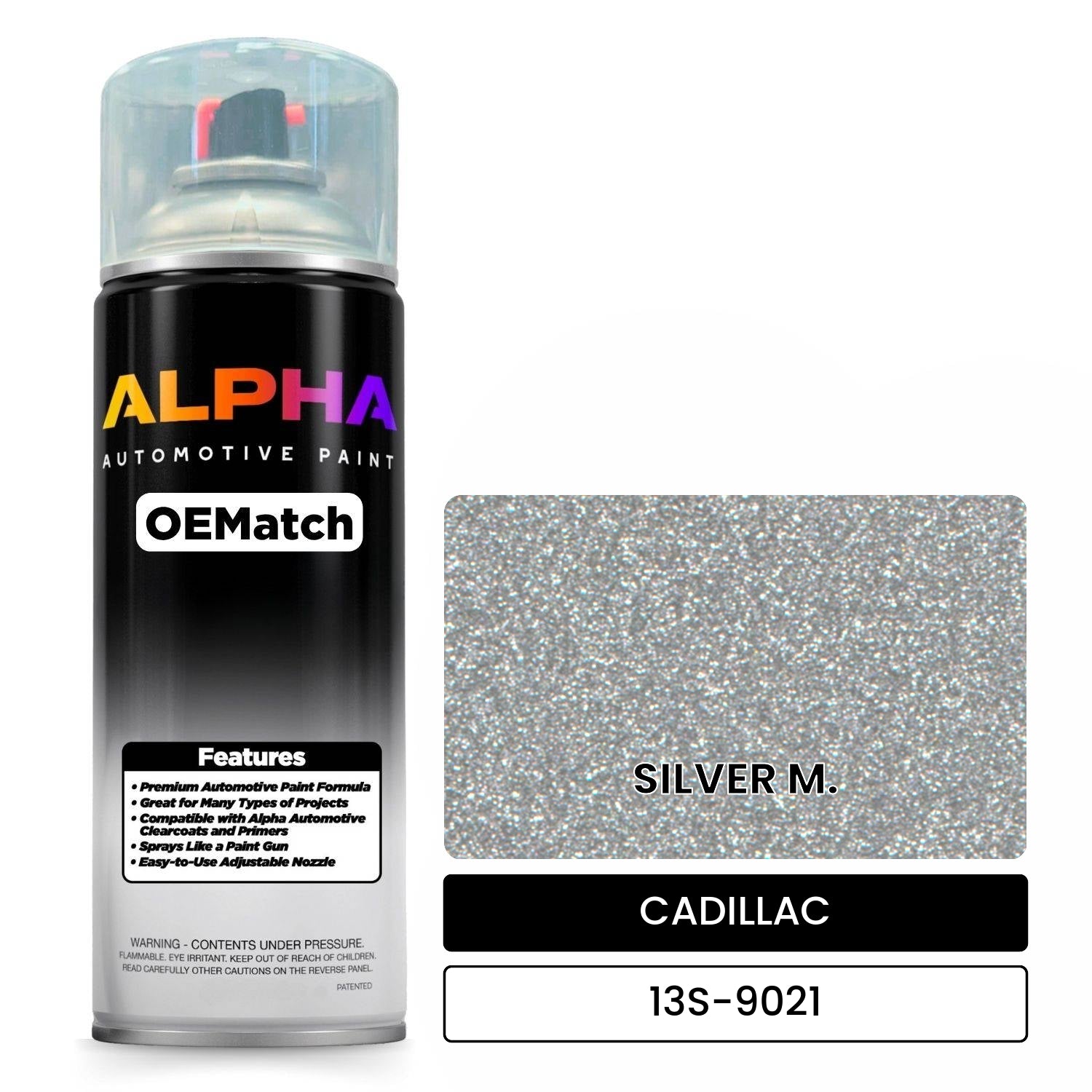 CADILLAC SILVER M. 13S-9021 OEMatch Spraycan