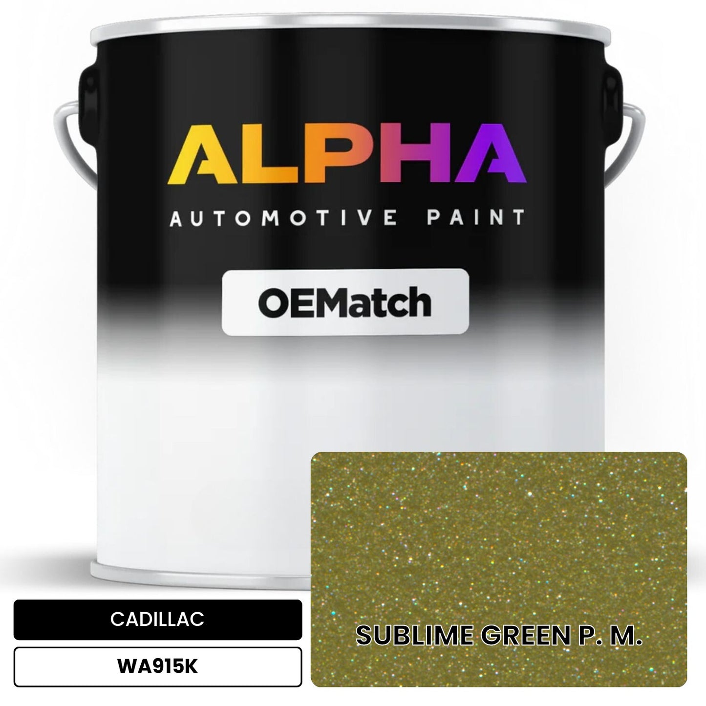 CADILLAC SUBLIME GREEN P. M. WA915K OEMatch Basecoat