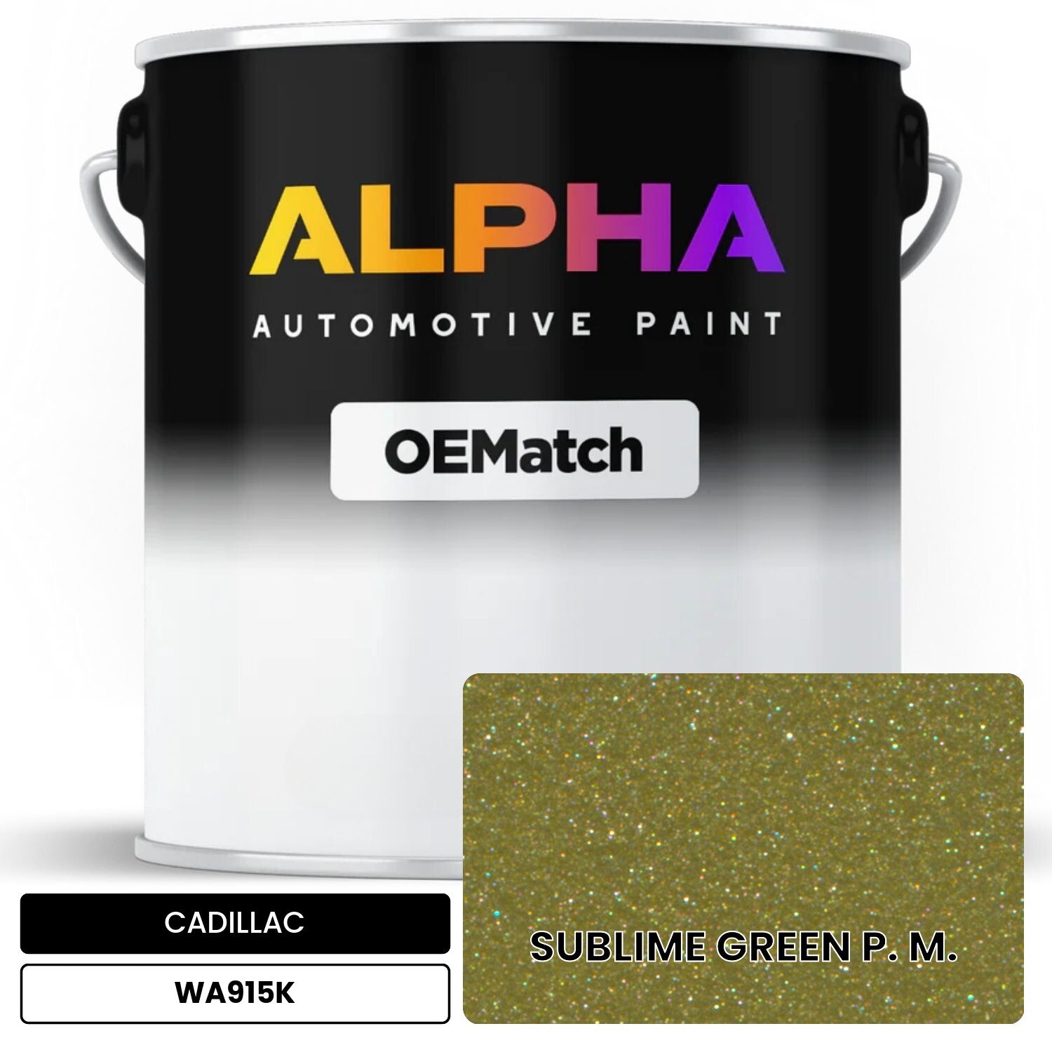 CADILLAC SUBLIME GREEN P. M. WA915K OEMatch Basecoat