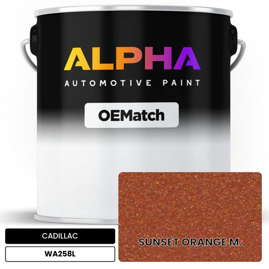 CADILLAC SUNSET ORANGE M. WA258L OEMatch Basecoat