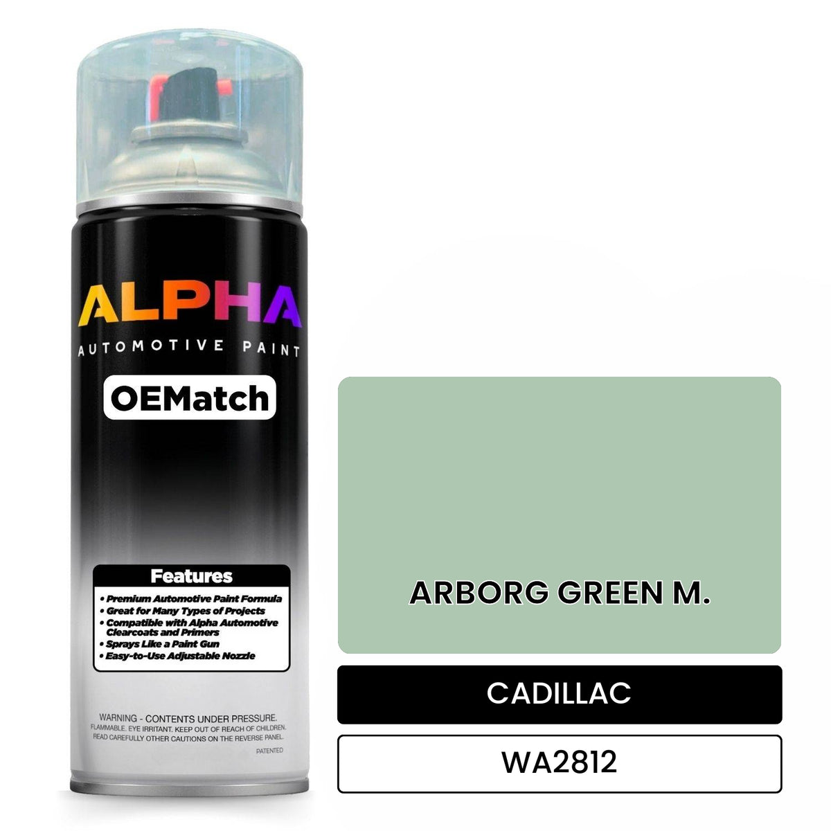 CADILLAC ARBORG GREEN M. WA2812 OEMatch Spraycan