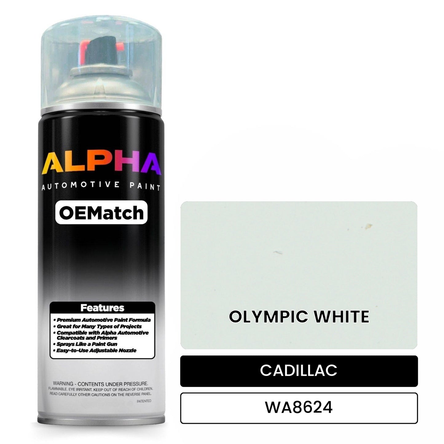 CADILLAC OLYMPIC WHITE WA8624 OEMatch Spraycan