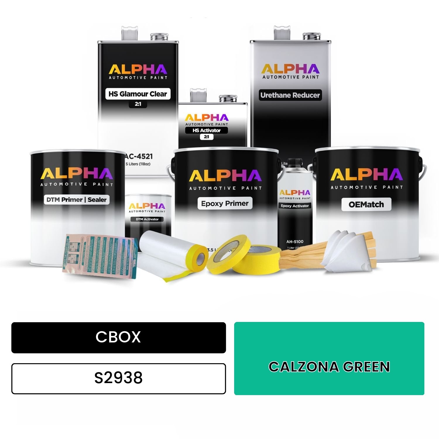 CBOX CALZONA GREEN S2938 OEMatch Vehicle Paint Kit