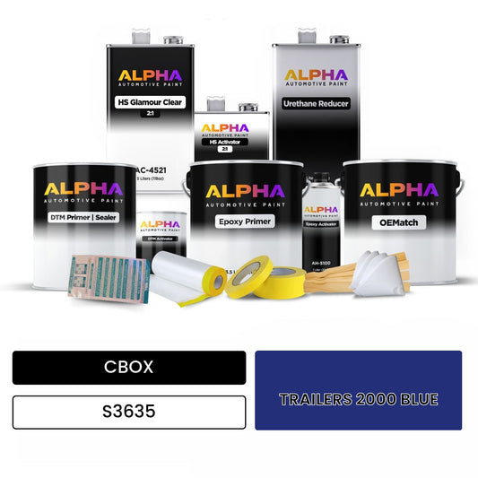 CBOX TRAILERS 2000 BLUE S3635 OEMatch Vehicle Paint Kit