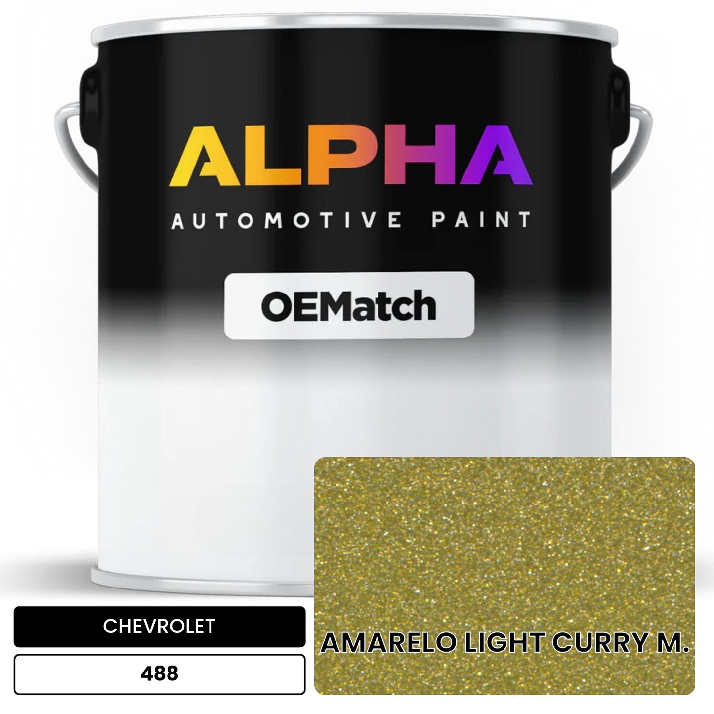 CHEVROLET AMARELO LIGHT CURRY M. 488 OEMatch Basecoat