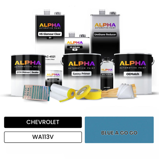 CHEVROLET BLUE A GO GO WA113V OEMatch Vehicle Paint Kit