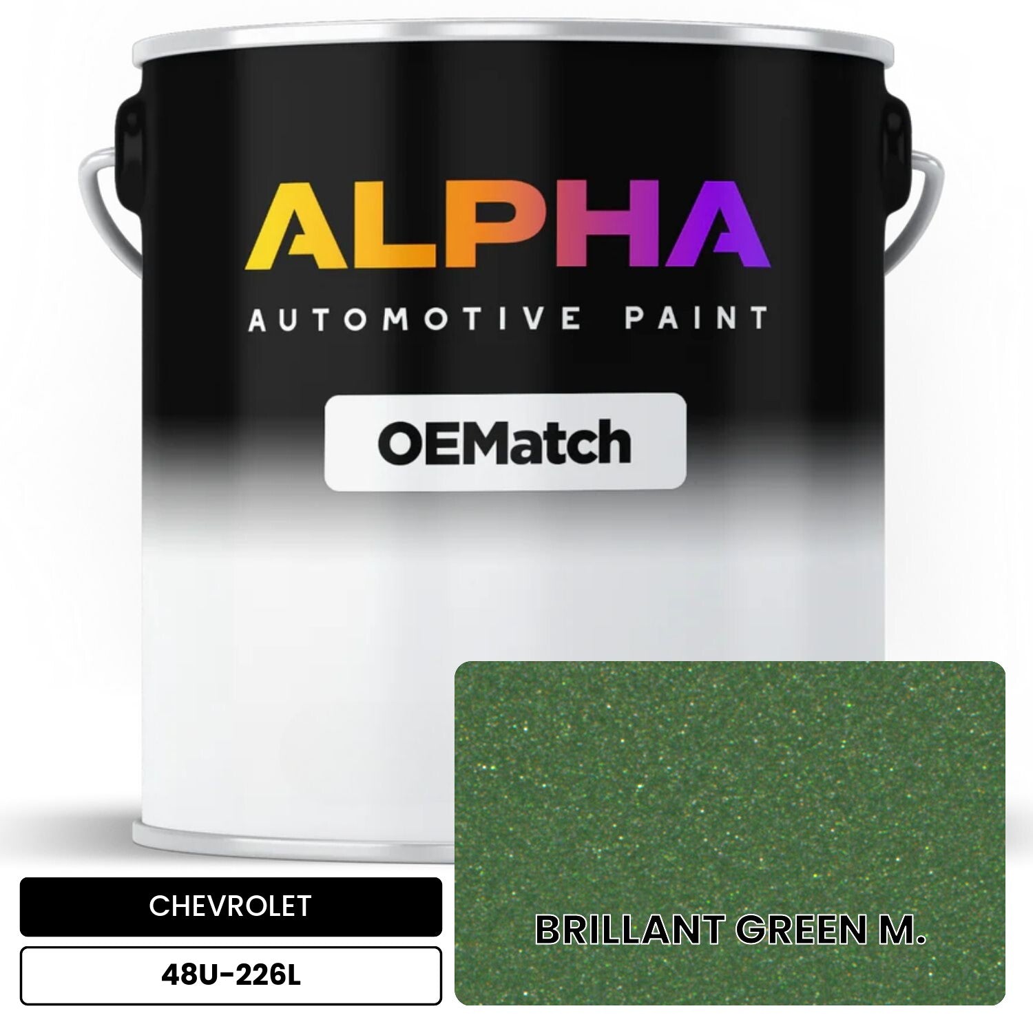 CHEVROLET BRILLANT GREEN M. 48U-226L OEMatch Basecoat