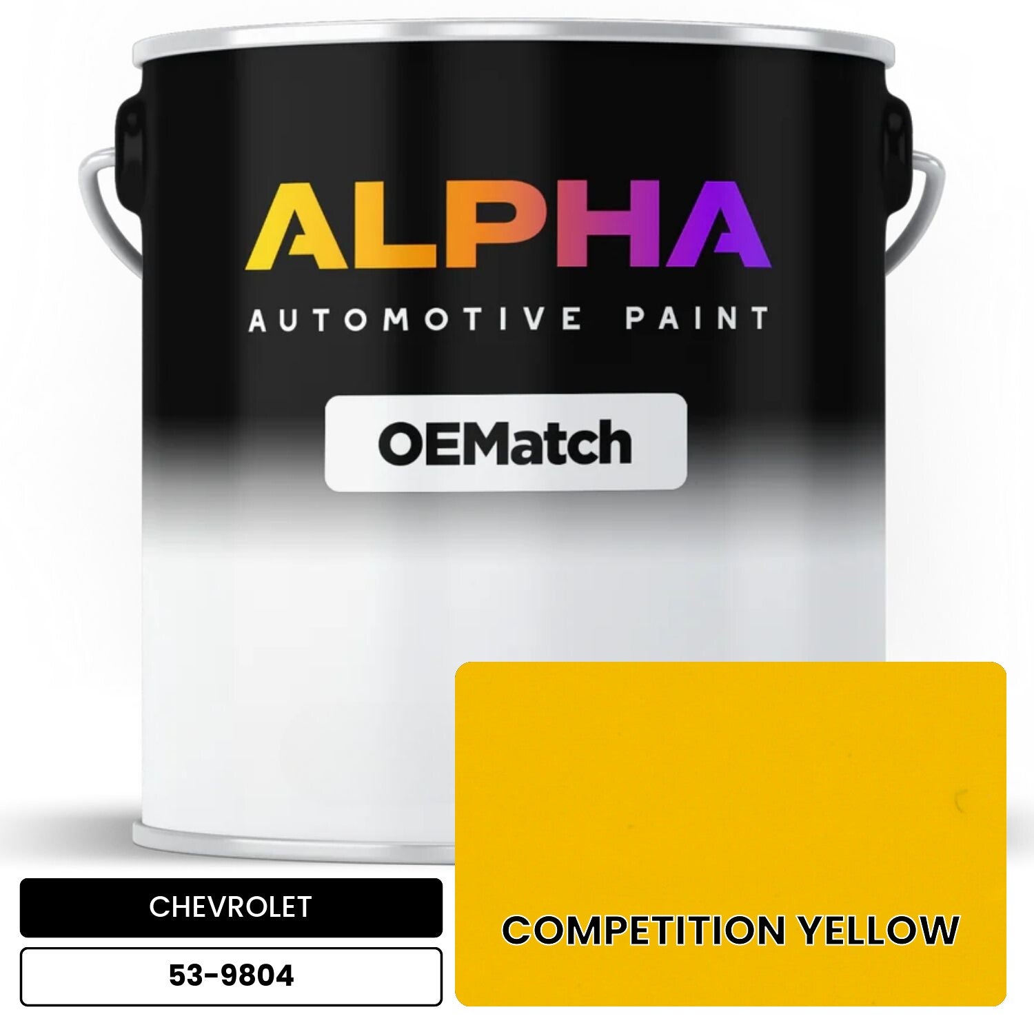 CHEVROLET COMPETITION YELLOW 53-9804 OEMatch Basecoat