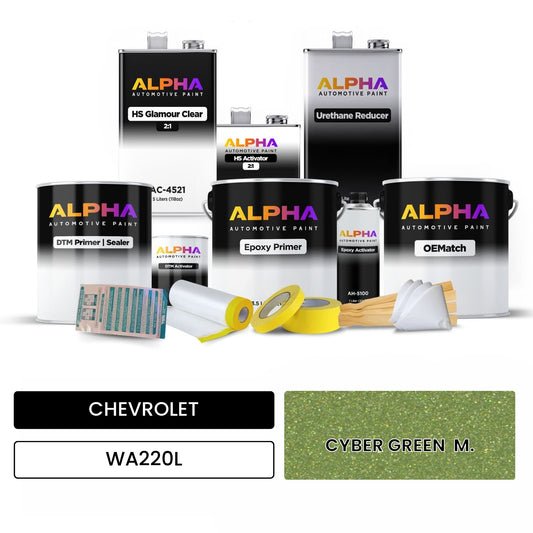 CHEVROLET CYBER GREEN M. WA220L OEMatch Vehicle Paint Kit