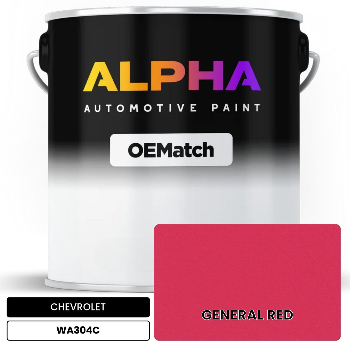 CHEVROLET GENERAL RED WA304C OEMatch Basecoat