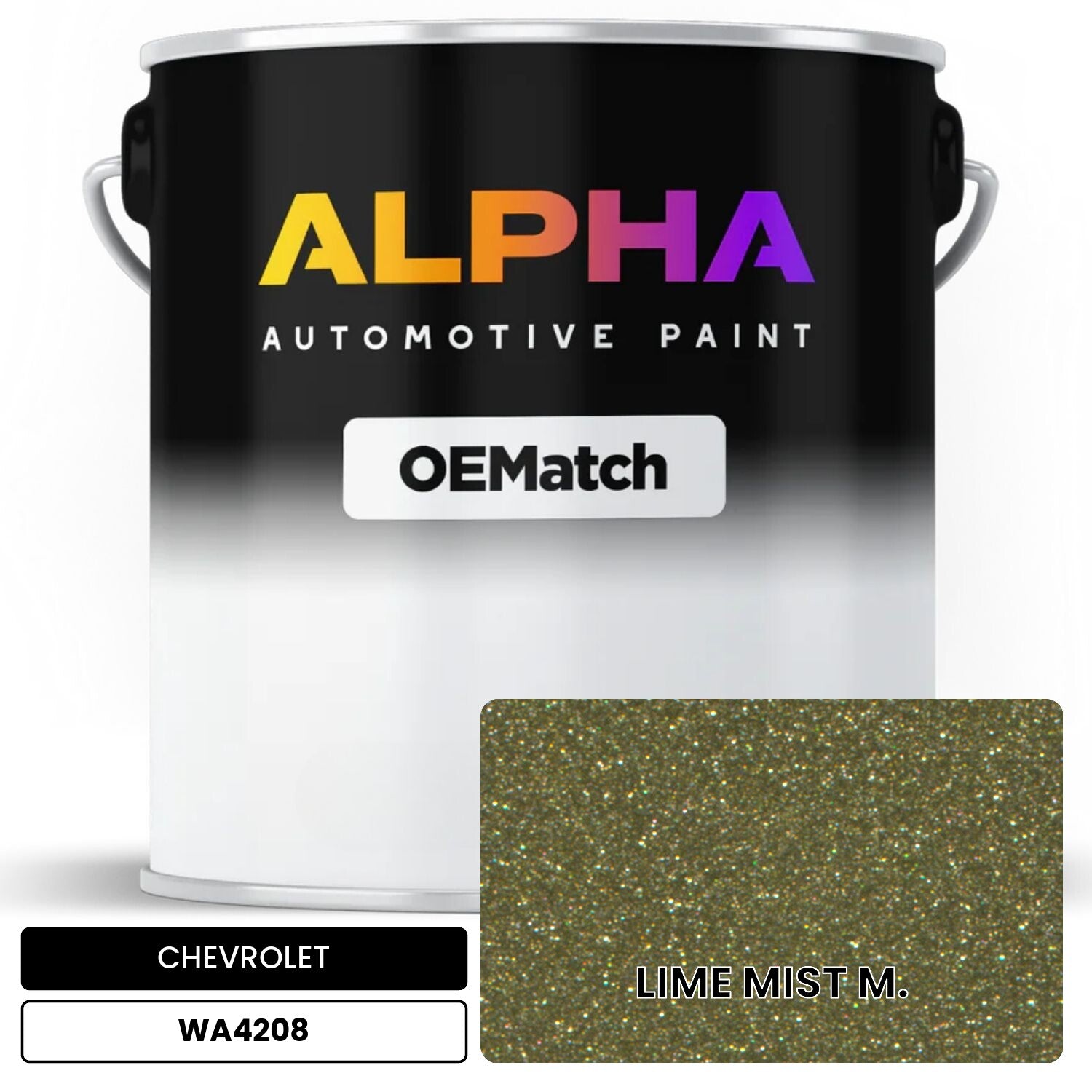 CHEVROLET LIME MIST M. WA4208 OEMatch Basecoat