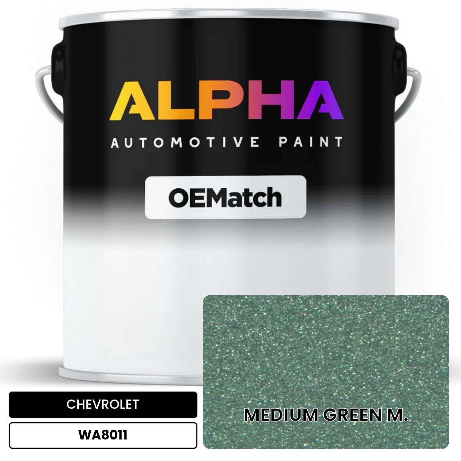CHEVROLET MEDIUM GREEN M. WA8011 OEMatch Basecoat