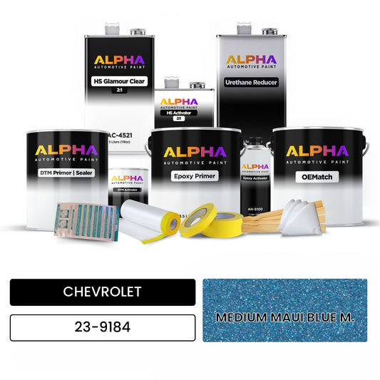 CHEVROLET MEDIUM MAUI BLUE M. 23-9184 OEMatch Vehicle Paint Kit