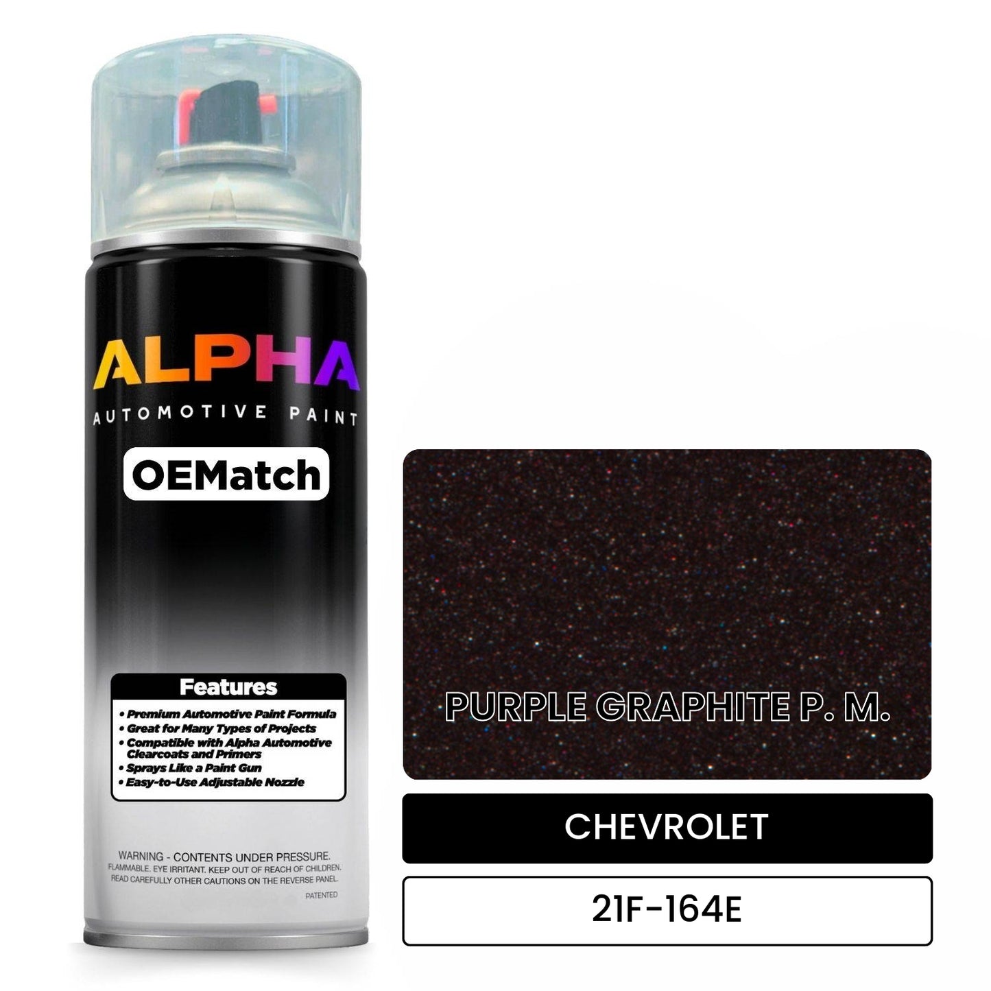 CHEVROLET PURPLE GRAPHITE P. M. 21F-164E OEMatch Spraycan