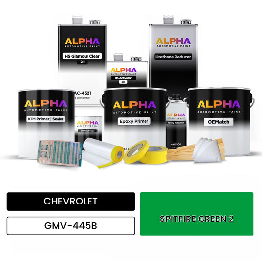 CHEVROLET SPITFIRE GREEN 2 GMV-445B OEMatch Vehicle Paint Kit