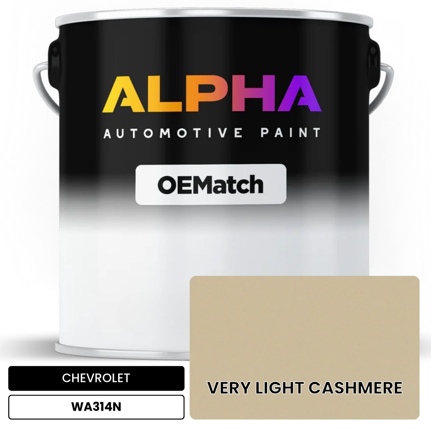 CHEVROLET VERY LIGHT CASHMERE WA314N OEMatch Basecoat