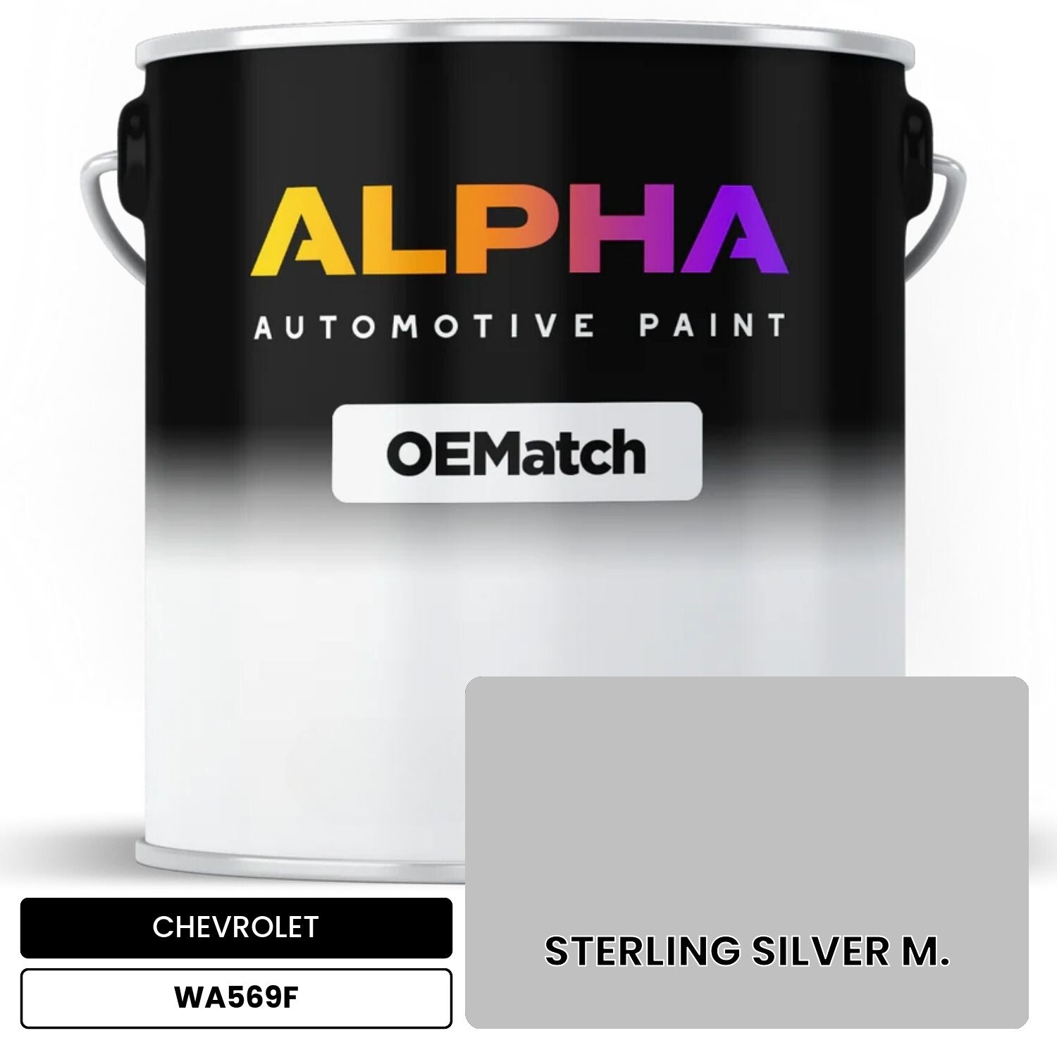 CHEVROLET STERLING SILVER M. WA569F OEMatch Basecoat