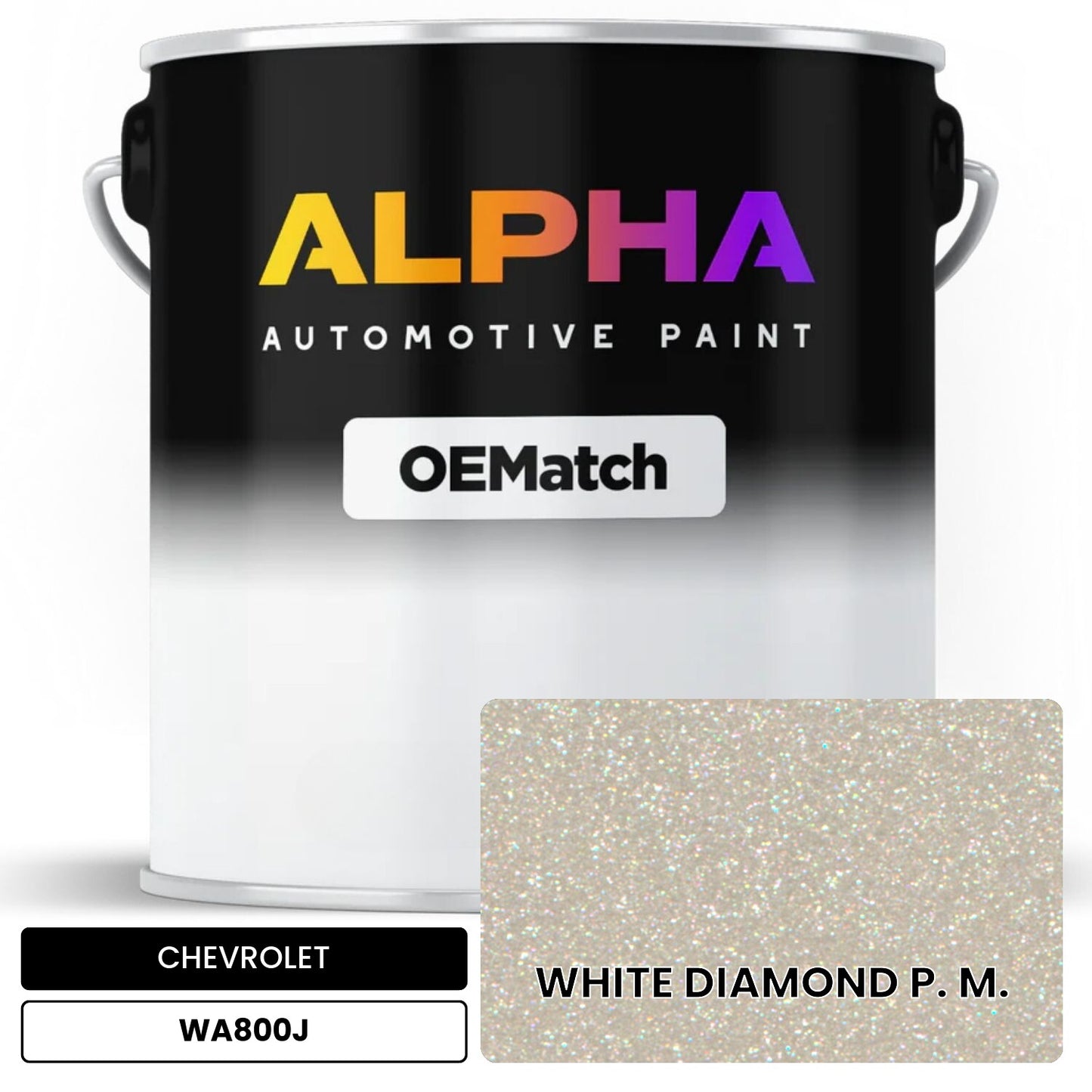 CHEVROLET WHITE DIAMOND P. M. WA800J OEMatch Basecoat