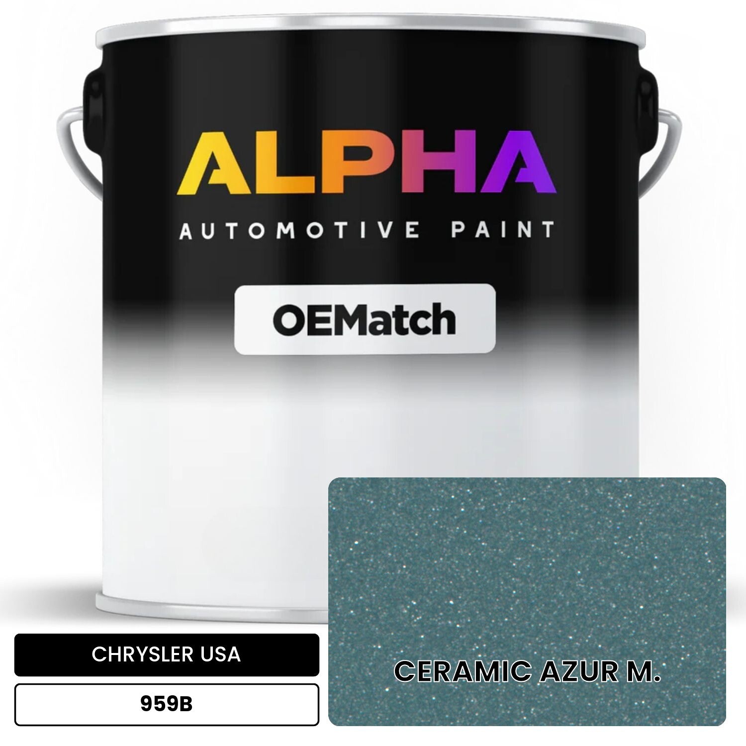 CHRYSLER USA CERAMIC AZUR M. 959B OEMatch Basecoat