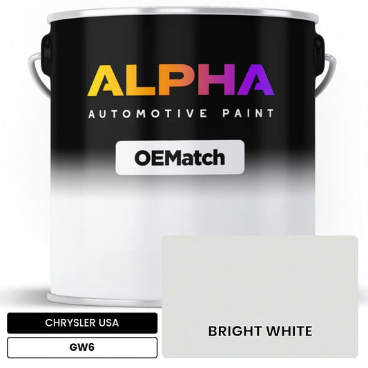 CHRYSLER USA BRIGHT WHITE GW6 OEMatch Basecoat