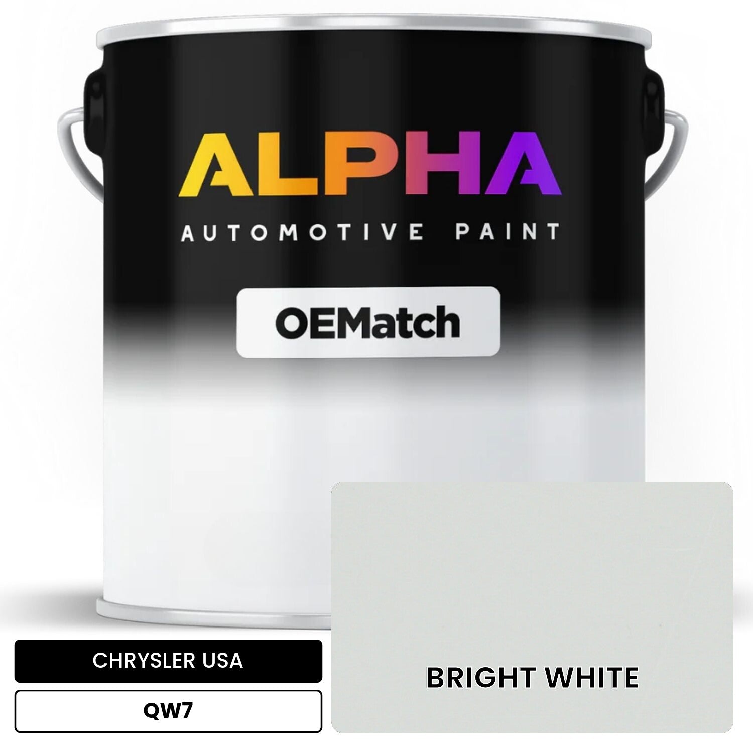CHRYSLER USA BRIGHT WHITE QW7 OEMatch Basecoat