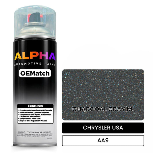 CHRYSLER USA CHARCOAL GRAY M. AA9 OEMatch Spraycan
