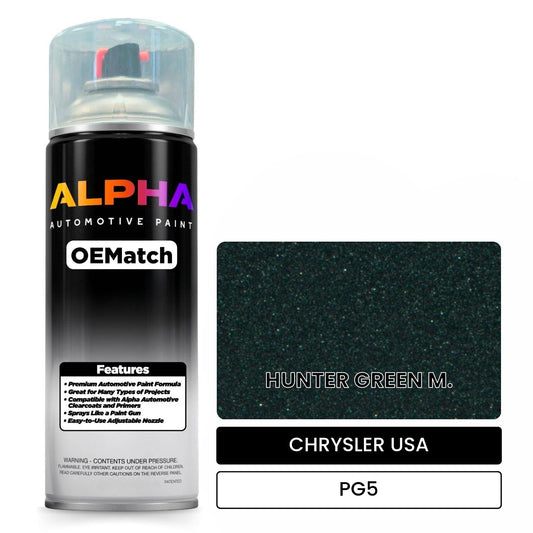 CHRYSLER USA HUNTER GREEN M. PG5 OEMatch Spraycan