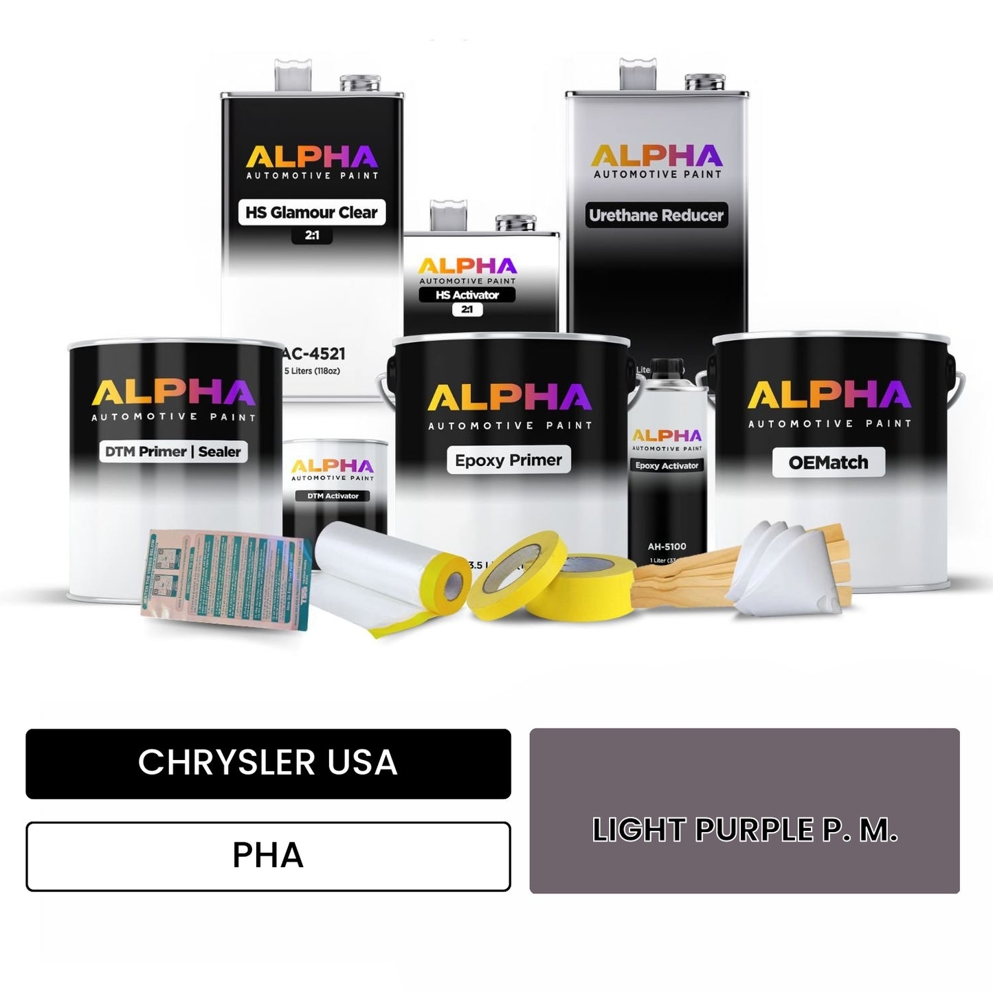 CHRYSLER USA LIGHT PURPLE P. M. PHA OEMatch Vehicle Paint Kit