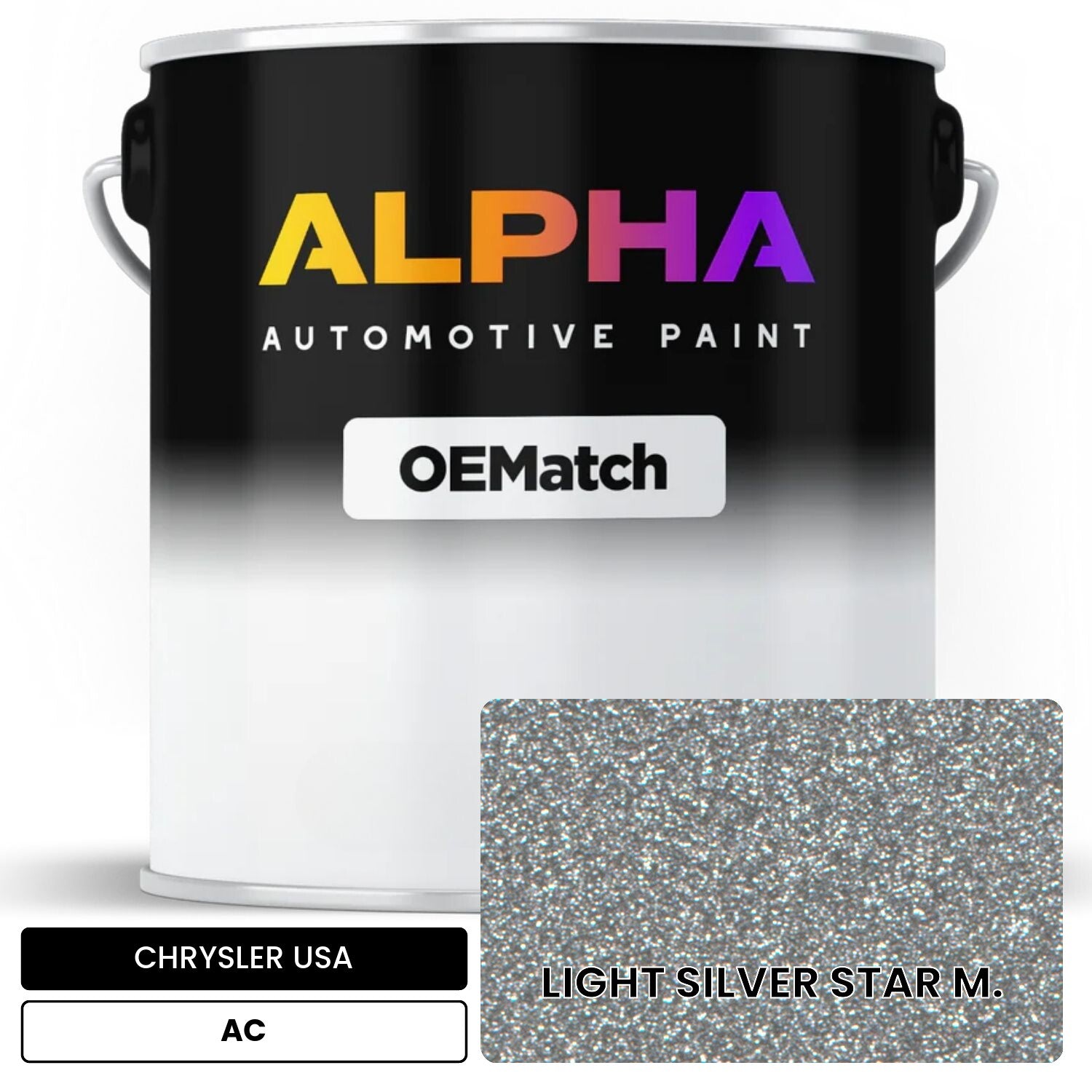 CHRYSLER USA LIGHT SILVER STAR M. AC OEMatch Basecoat