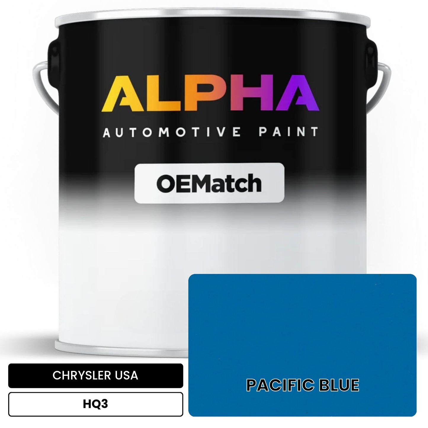 CHRYSLER USA PACIFIC BLUE HQ3 OEMatch Basecoat