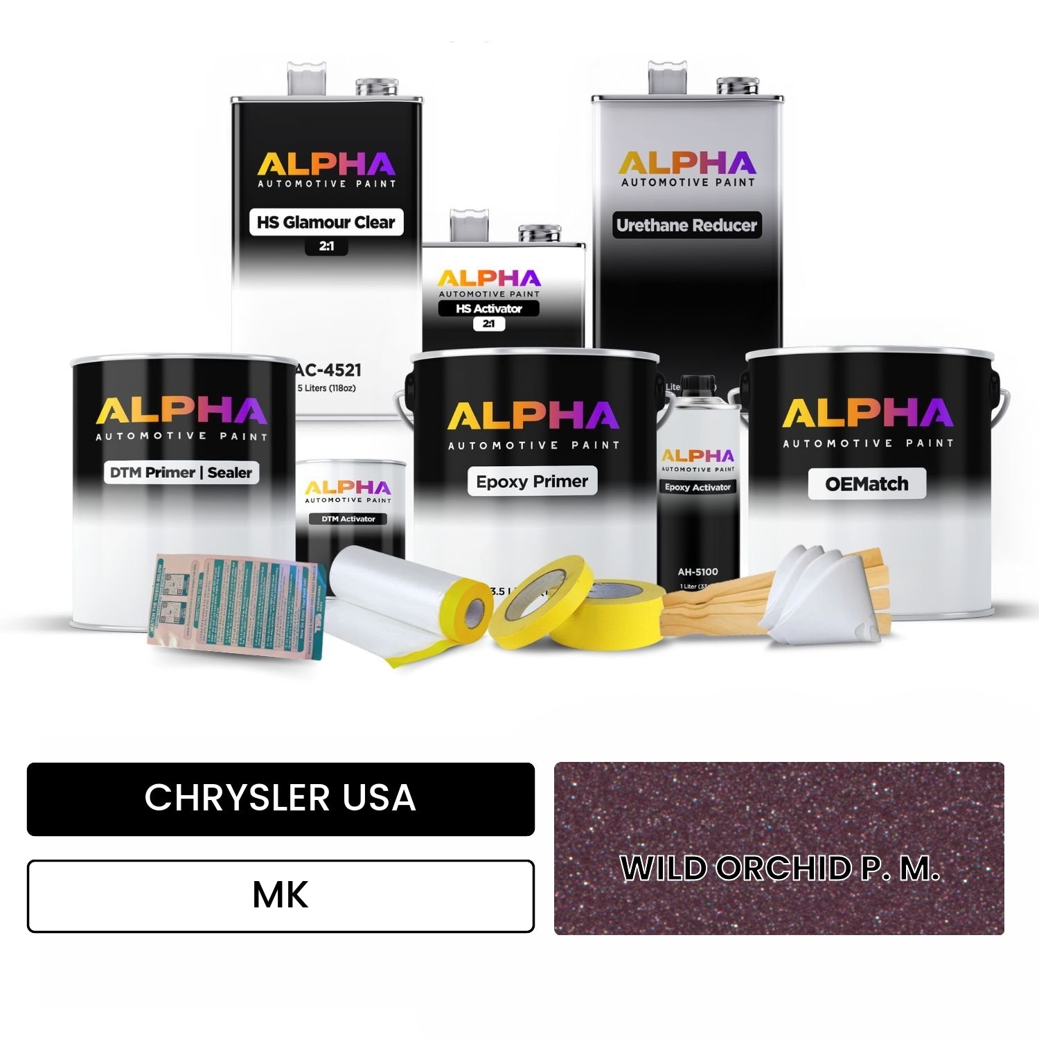 CHRYSLER USA WILD ORCHID P. M. MK OEMatch Vehicle Paint Kit