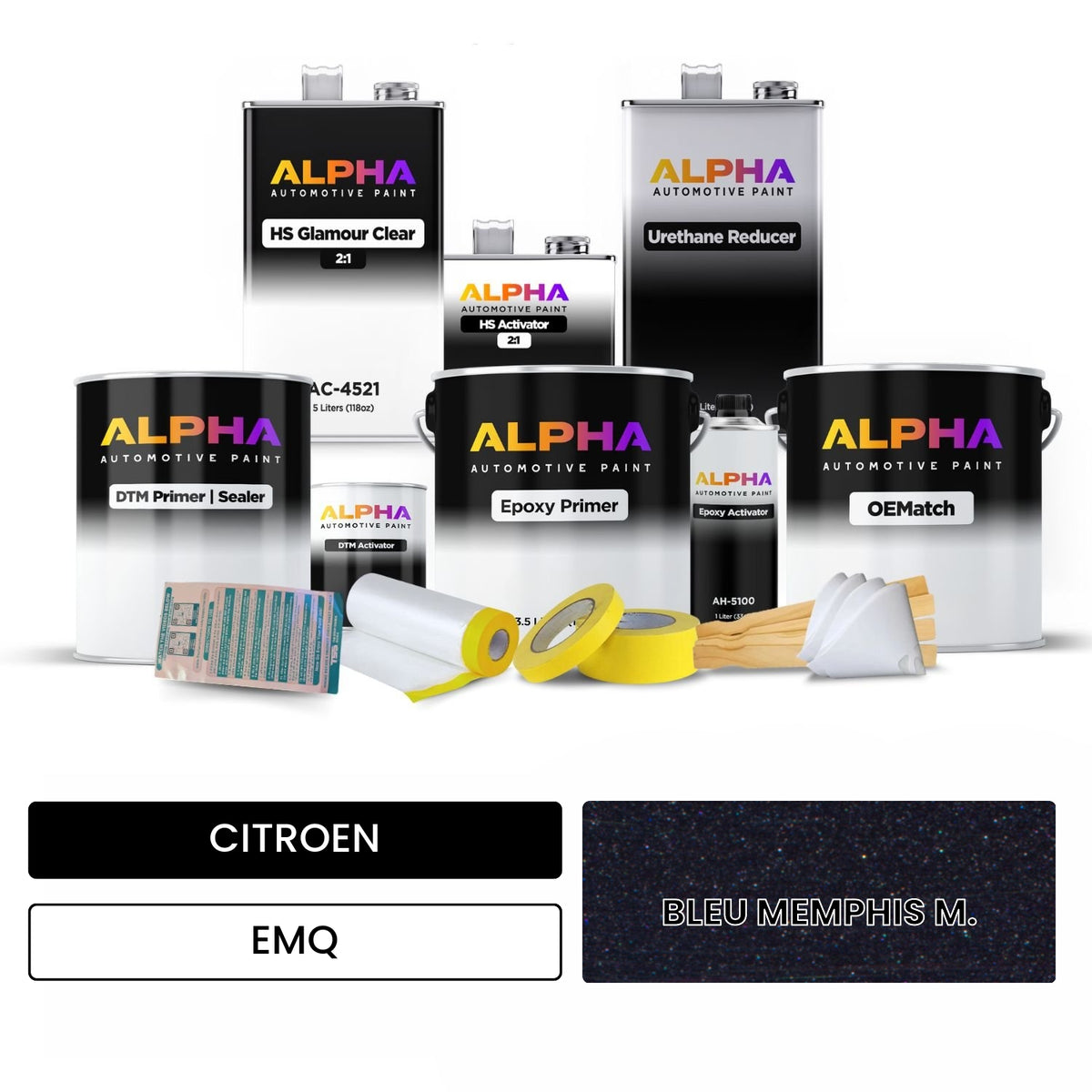 CITROEN BLEU MEMPHIS M. EMQ OEMatch Vehicle Paint Kit