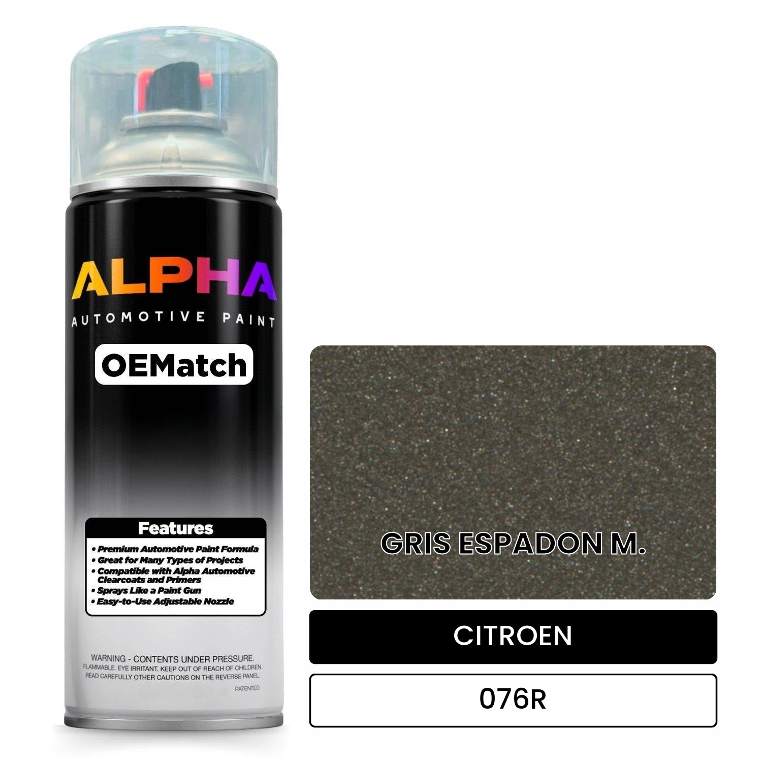 CITROEN GRIS ESPADON M. 076R OEMatch Spraycan