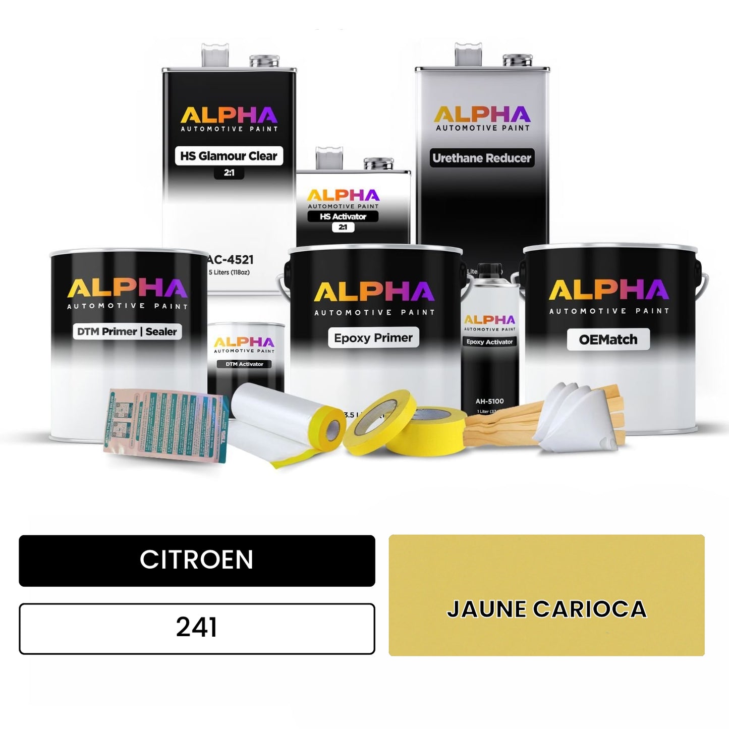 CITROEN JAUNE CARIOCA 241 OEMatch Vehicle Paint Kit