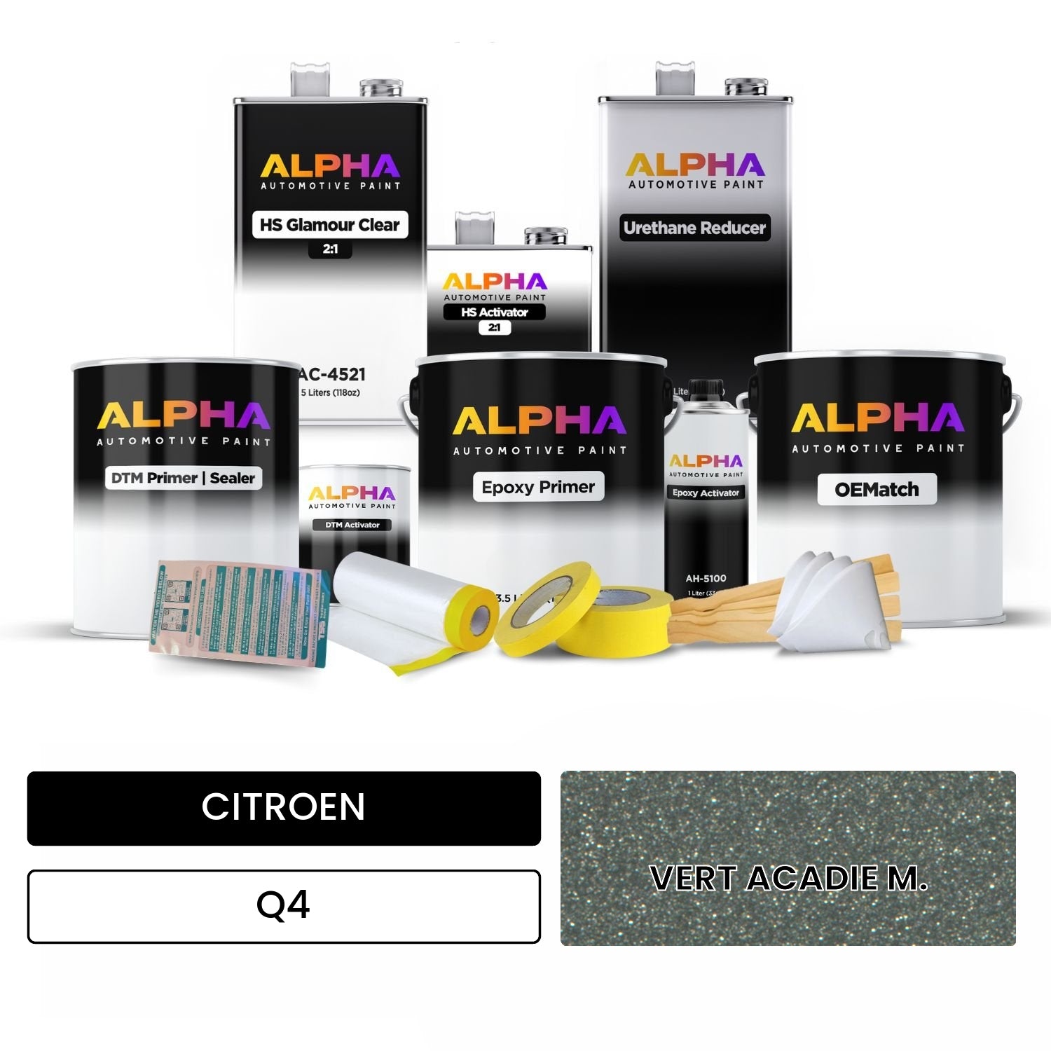CITROEN VERT ACADIE M. Q4 OEMatch Vehicle Paint Kit
