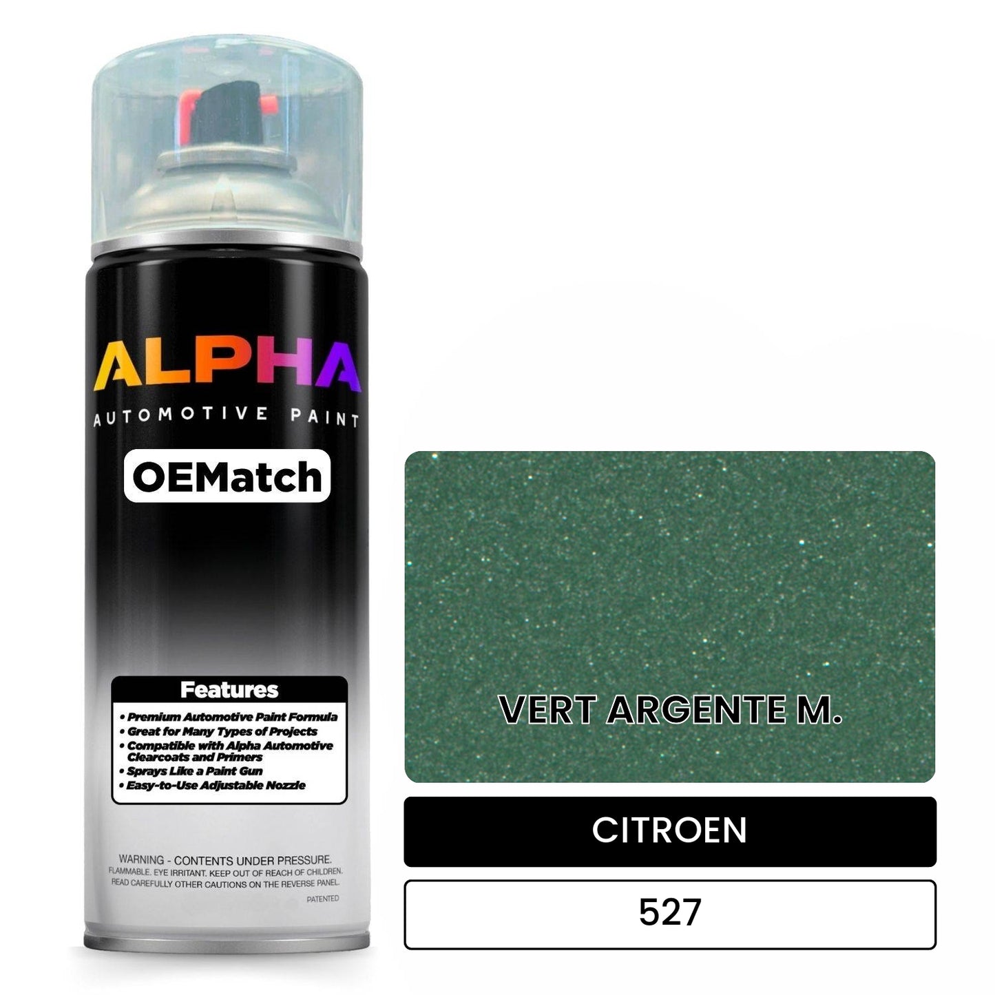 CITROEN VERT ARGENTE M. 527 OEMatch Spraycan