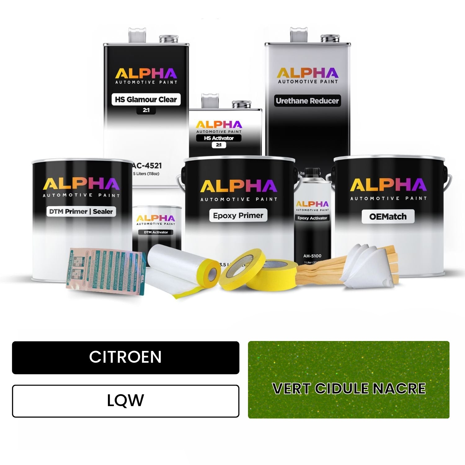 CITROEN VERT CIDULE NACRE LQW OEMatch Vehicle Paint Kit