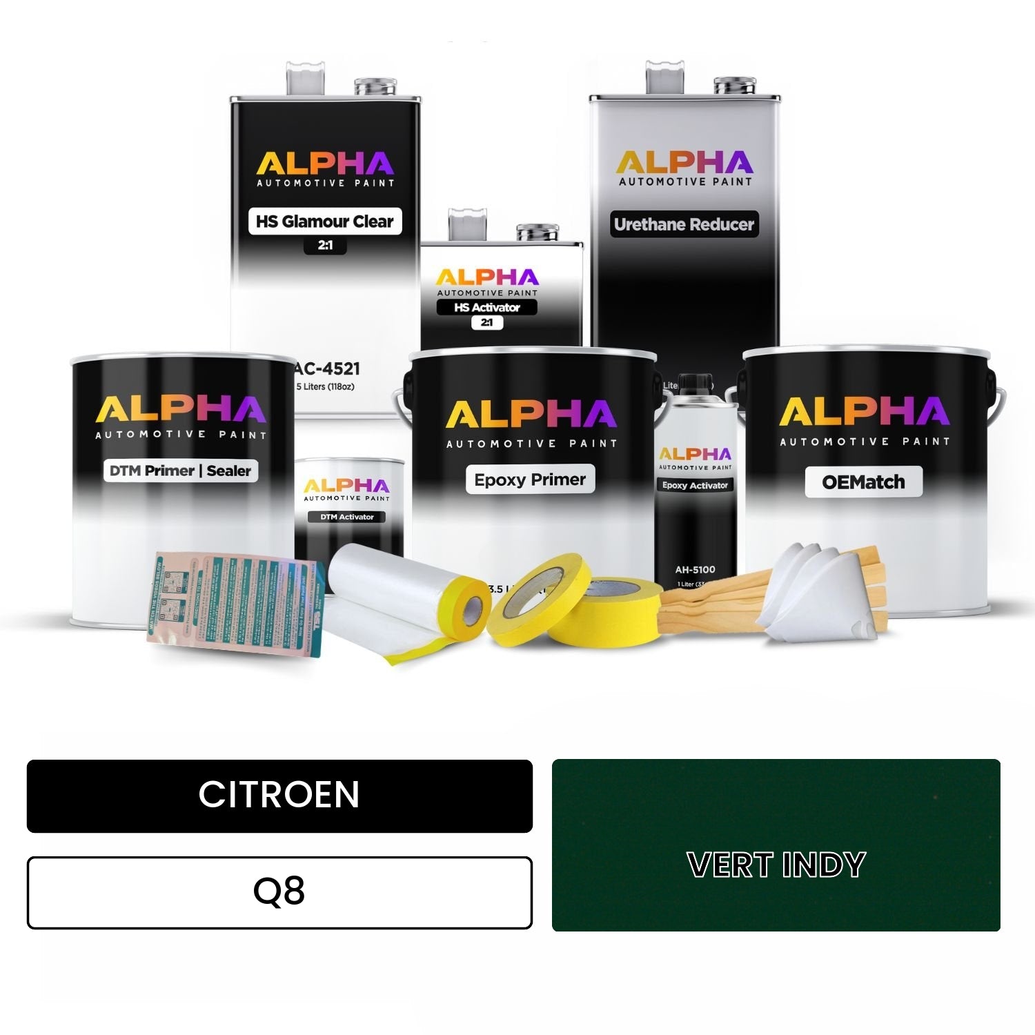 CITROEN VERT INDY Q8 OEMatch Vehicle Paint Kit