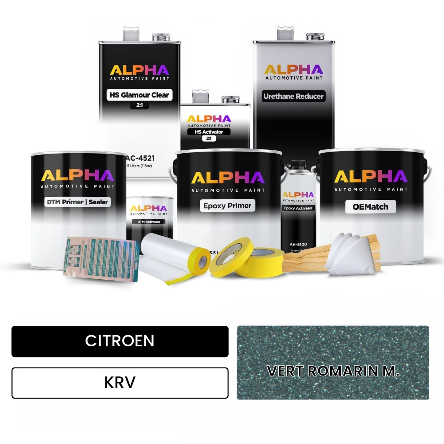 CITROEN VERT ROMARIN M. KRV OEMatch Vehicle Paint Kit